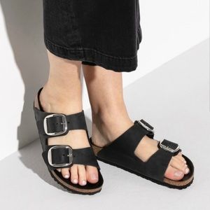Birkenstock Arizona Big Buckle Sandals Black Size 39 🖤🎁